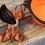 Thumbnail: Aztec Heritage: Orange Dog Poop Bag Holder With Collapsible Dog Bowl