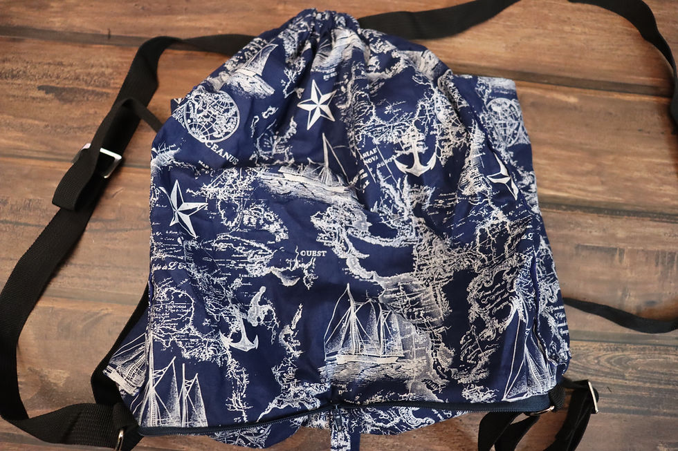 Thumbnail: Nautical Sailors Map Packable Backpack 