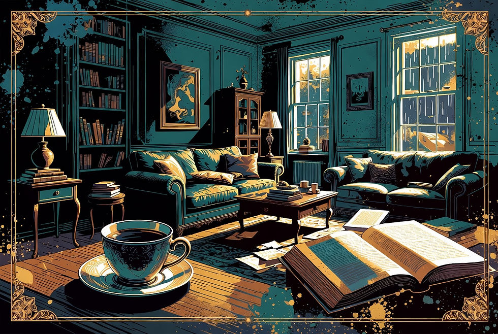The room where the headset waits — a warm interior with weight and weather, the actual room that simply persists while the Quest gathers dust on the shelf