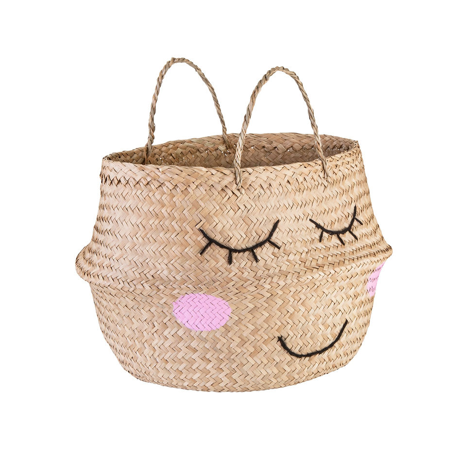 Thumbnail: Sweet Dreams face seagrass basket