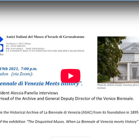 Evento Zoom: 19 Aprile 2021 – When La Biennale di Venezia Meets History (International Salon)