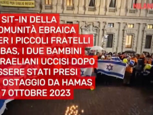 SIT- IN DELLA COMUNITÀ EBRAICA DI MILANO PER I PICCOLI FRATELLI BIBAS