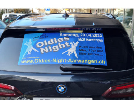Werbung auf den Strassen im Mittelland …..