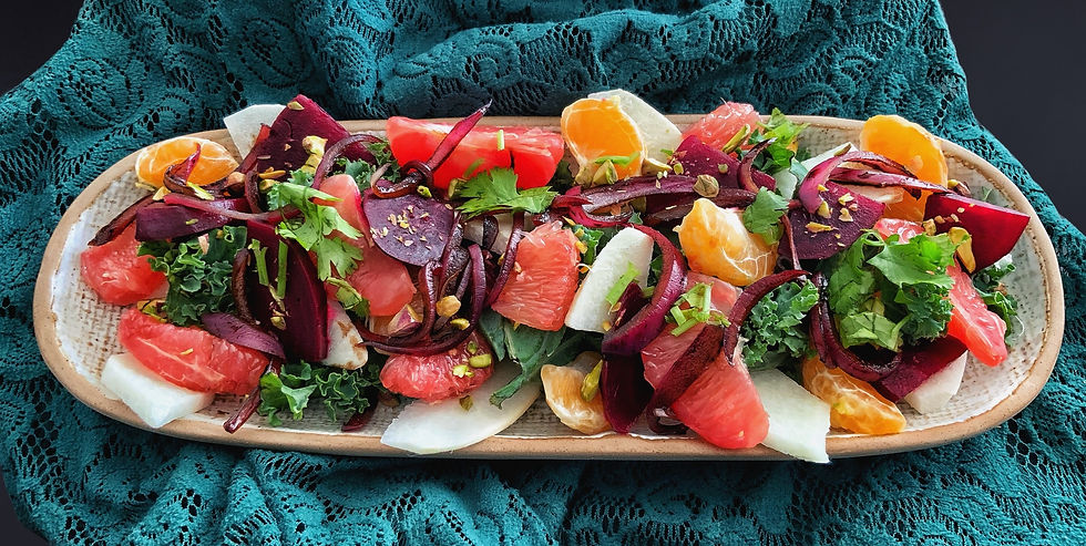 Ensalada de betabel y cítricos