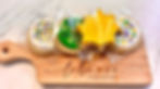 Lebanon IN cutting board with packaged decorated sugar cookies