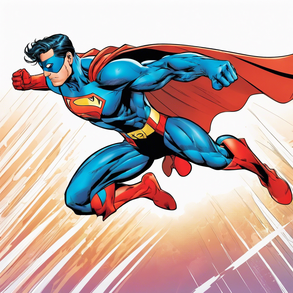 Superhero Action Scene