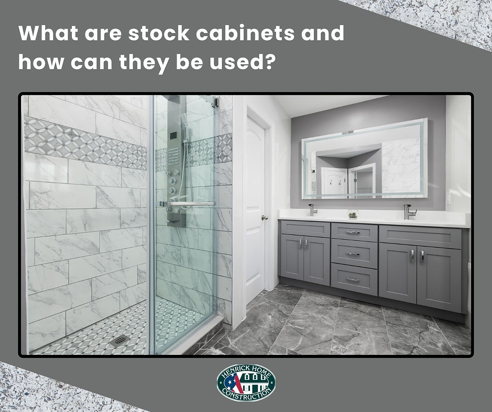 WHAT ARE STOCK CABINETS AND HOW CAN THEY BE USED?