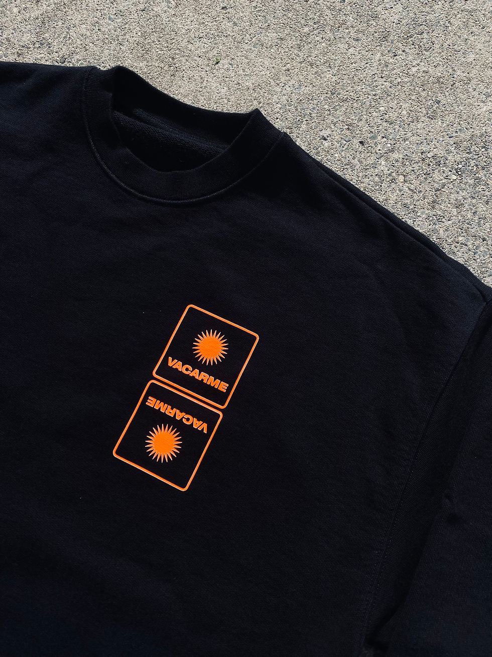 Thumbnail: BLACK SWEAT SILKSCREEN PRINTED FLUO ORANGE - NS24 TOURBILLON