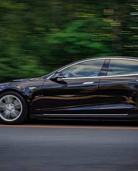 Black Sedan on Road