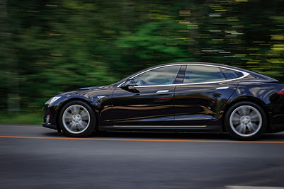 Black Sedan on Road