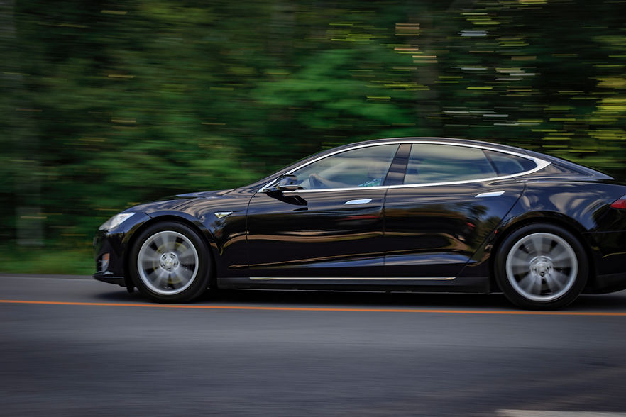 Black Sedan on Road