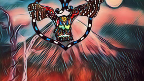 “Blakiston's Fish Owl シマフクロウ” Cut Paper Art & Photography切り絵と写真 Collaboration Art with Daisuke Kondo