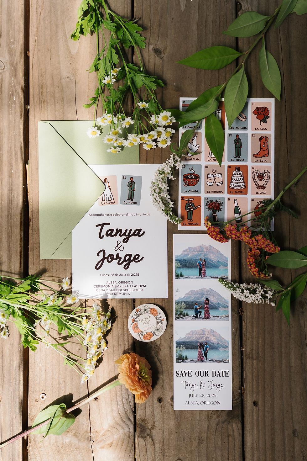 Flat Lay Tanya & Jorge