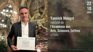 Yannick Monget, récompensé par l'Académie des Arts Sciences et Lettres à Paris