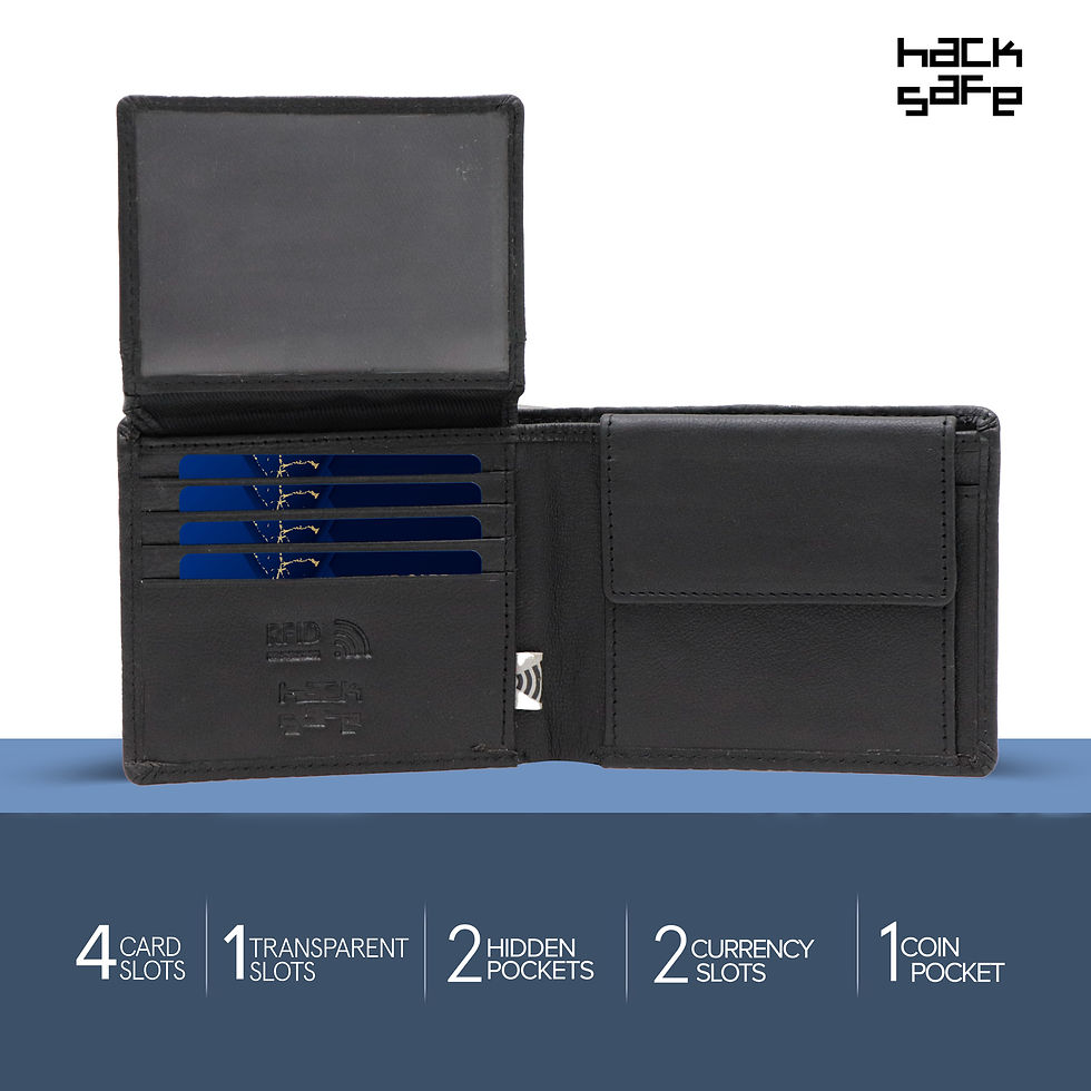 Thumbnail: HACKSAFE HUGO HUNTER WALLET- BLACK