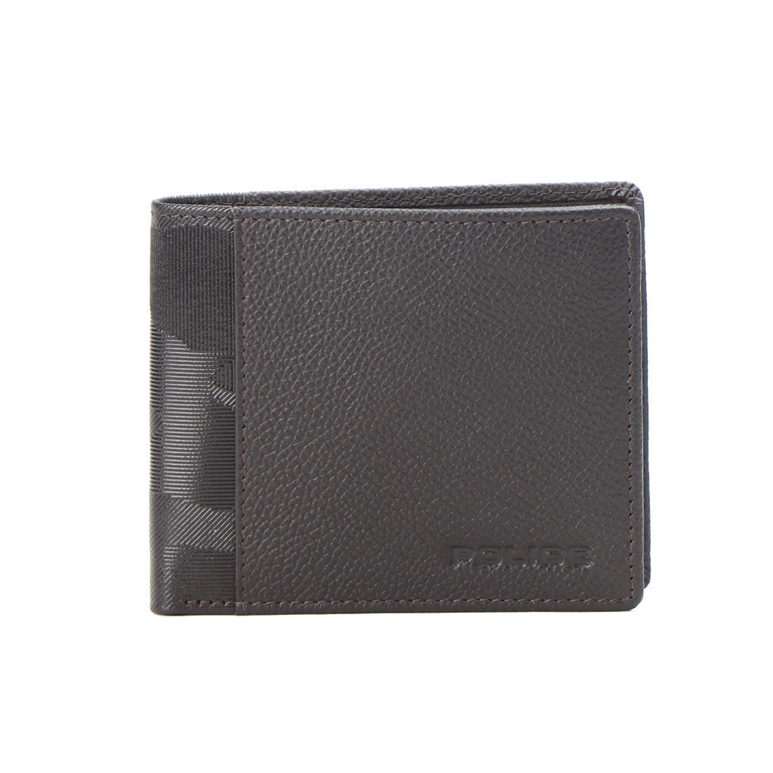 POLICE ZION BIFOLD COIN WALLET-BROWN
