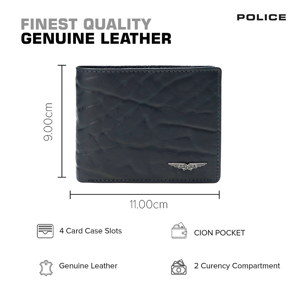 Thumbnail: POLICE SHOULDER BI-FOLD COIN WALLET - NAVY