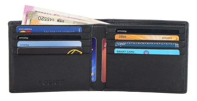 Thumbnail: POLICE CLIVE  SLIM WALLET-BLACK/BROWN