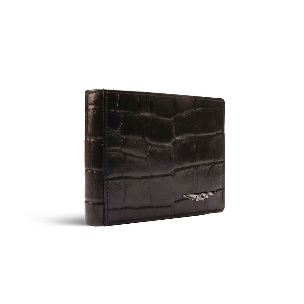 Thumbnail: POLICE LOYEL BI FOLD COIN WALLET-BLACK