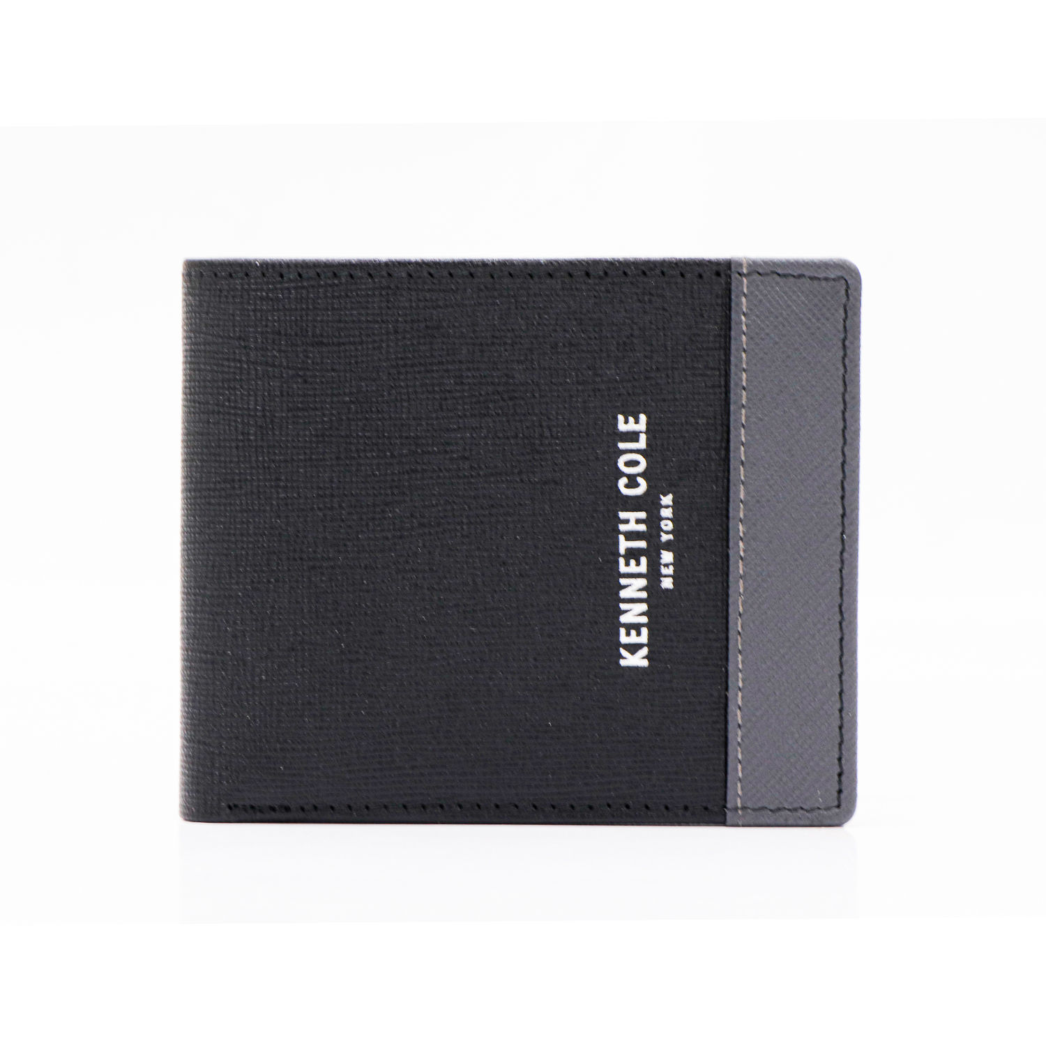 KENNETH COLE HAREO SLIM WALLET-BLACK/STONE