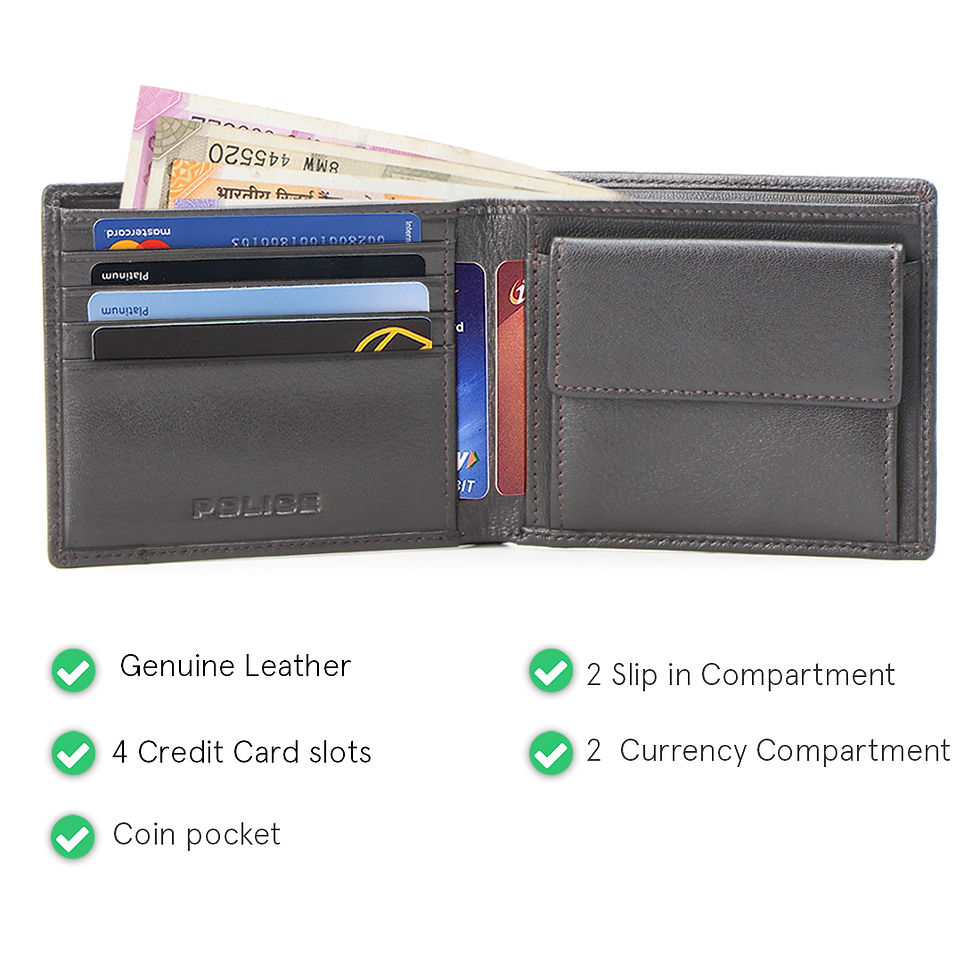 Thumbnail: POLICE JACOB BIFOLD COIN WALLET-BROWN