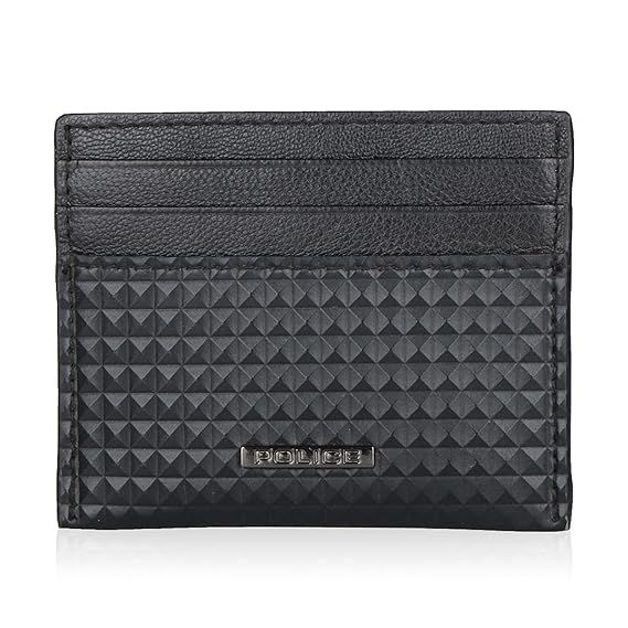 POLICE PYRAMID CREDIT CARD CASE - BLACK