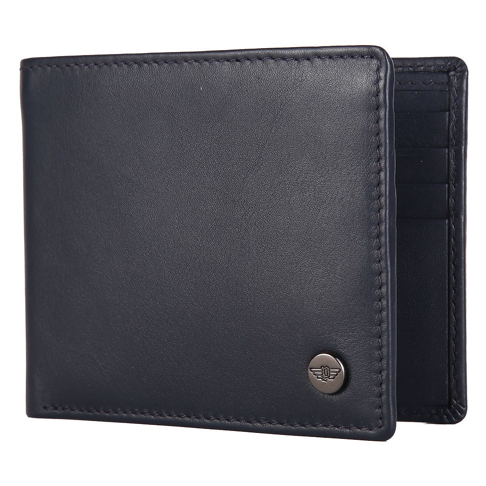 Thumbnail: POLICE CARBON SLIM WALLET - NAVY