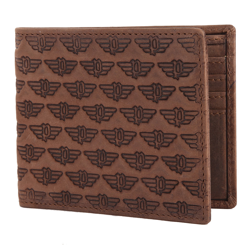 Thumbnail: POLICE EMBOSS SLIM WALLET - OAK BROWN