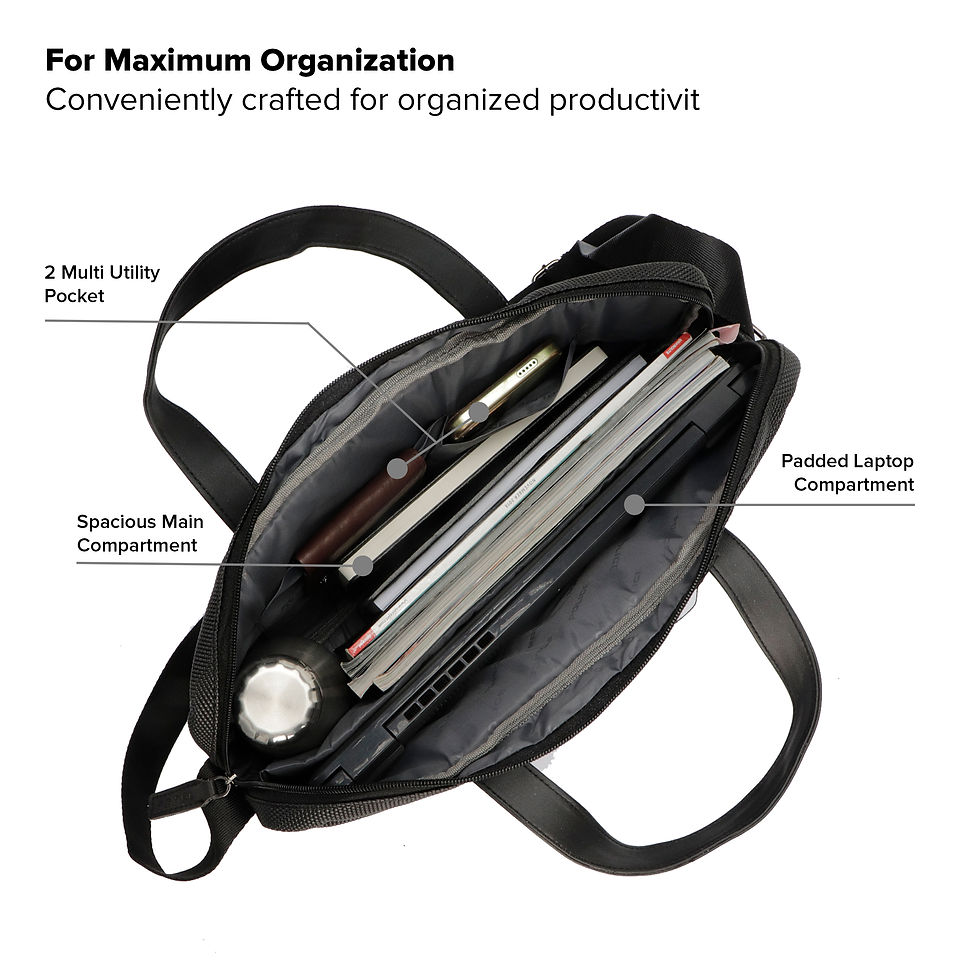 Thumbnail: ARCHELO 14 INCH BRIEFCASE-BLACK