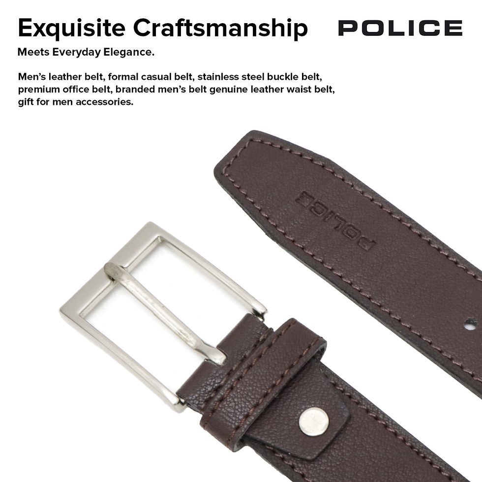 Thumbnail: POLICE MADLEON PT COMPLETE BELT-XXL SIZE BROWN
