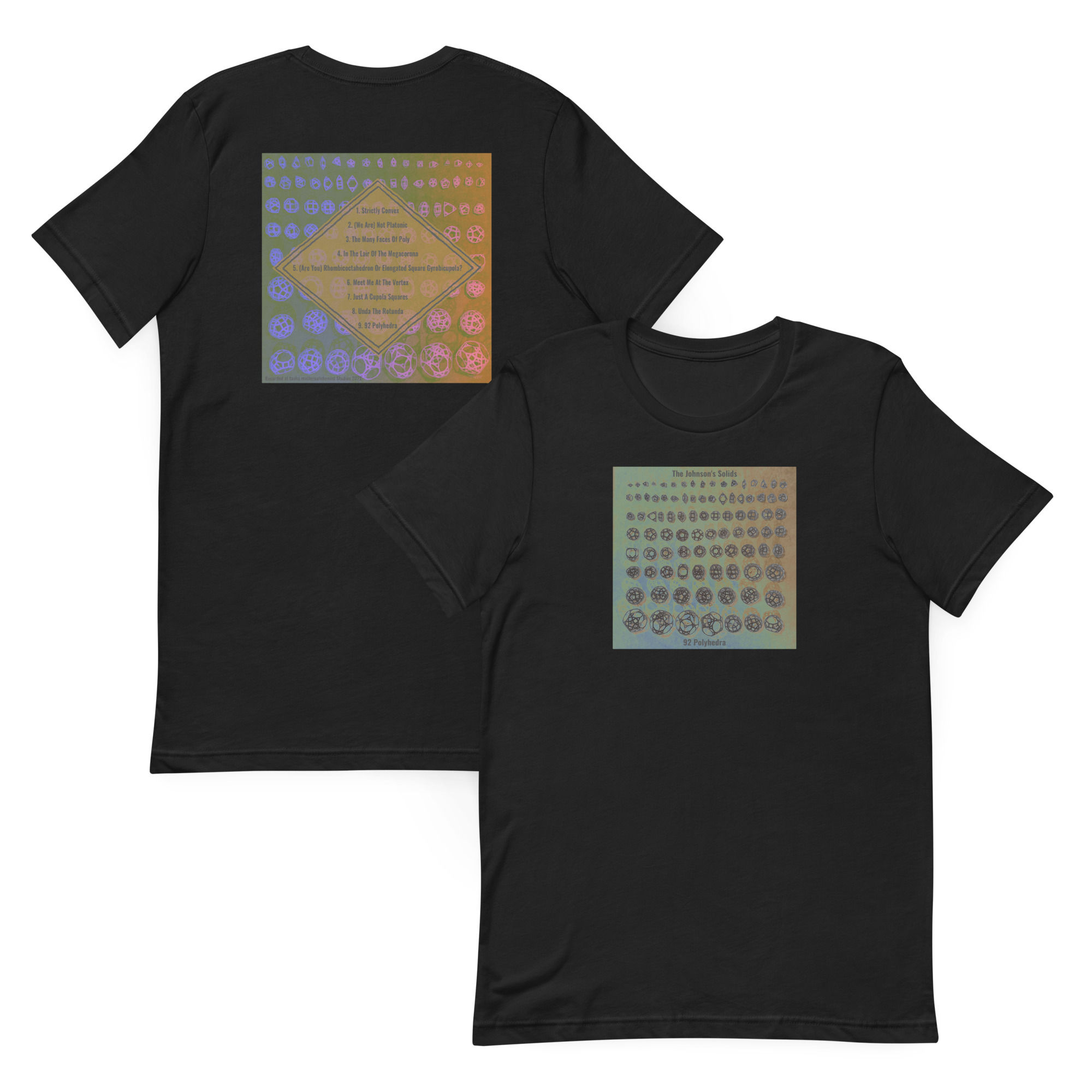 The Johnson's Solids - 92 Polyhedra LP Unisex t-shirtmathematical Johnson's Soli