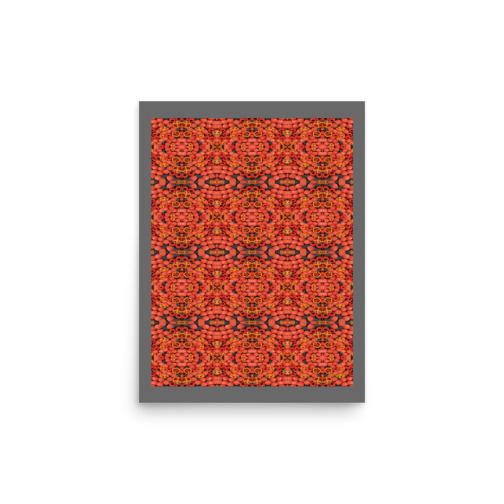 Thumbnail: Orange Polyhedron Mirror Image Poster