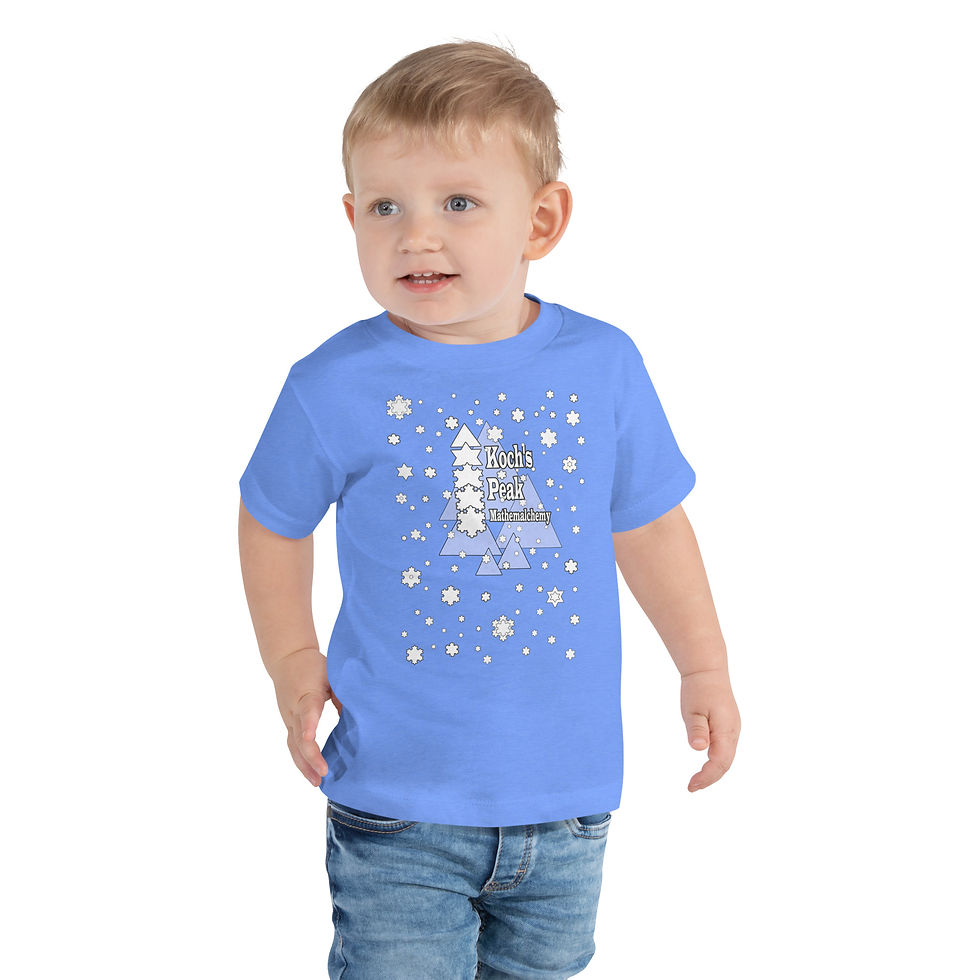 Thumbnail: Koch's Peak Triangle Fractal Snowflakes Mathemalchemy Toddler Short Sleeve Tee