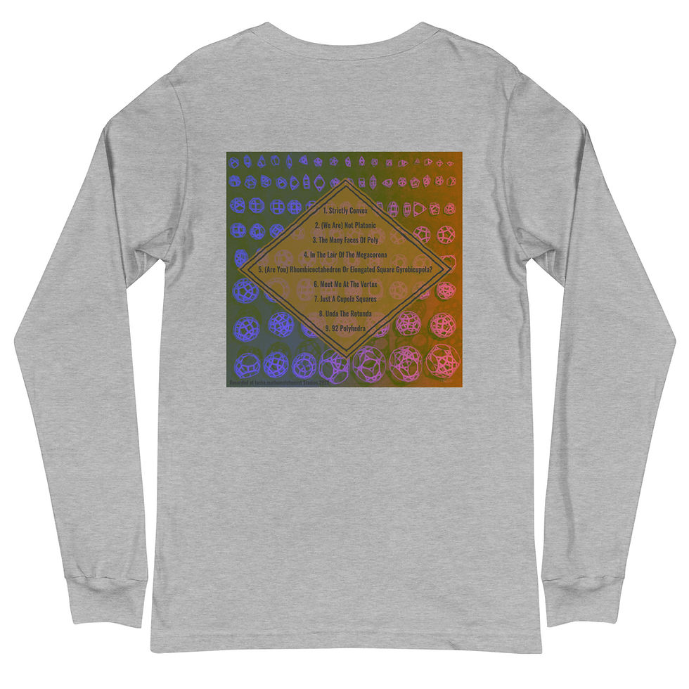 Thumbnail: The Johnson's Solids 92 Polyhedra  DTG Adult size Unisex Long Sleeve Tee