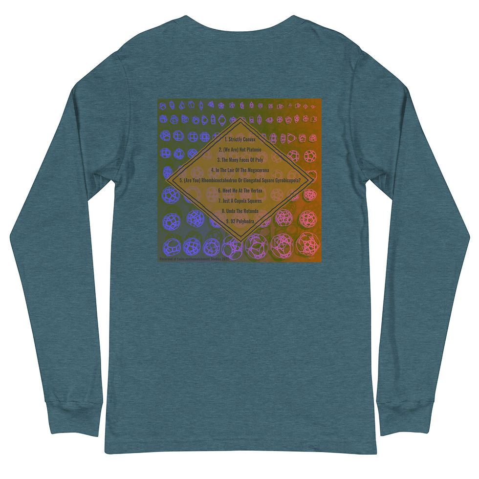 Thumbnail: The Johnson's Solids 92 Polyhedra DTFlex Adult size Unisex Long Sleeve Tee