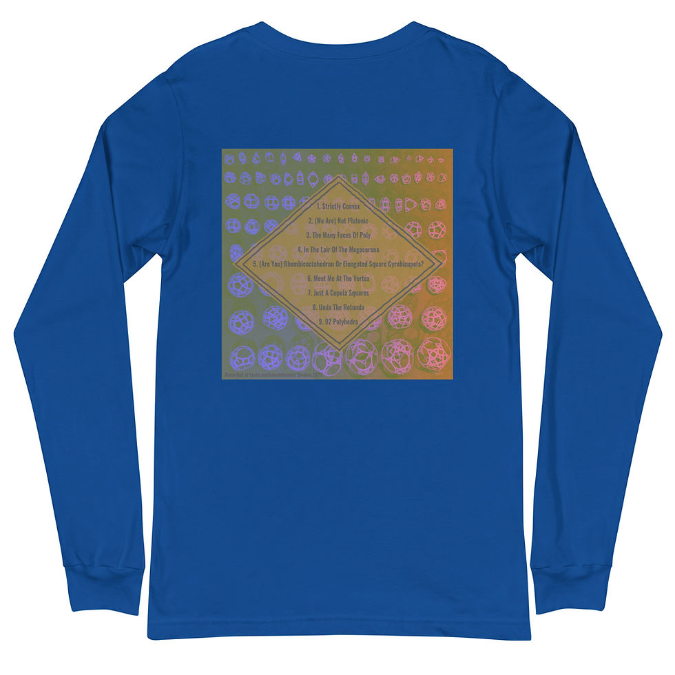 Thumbnail: The Johnson's Solids 92 Polyhedra  DTG Adult size Unisex Long Sleeve Tee