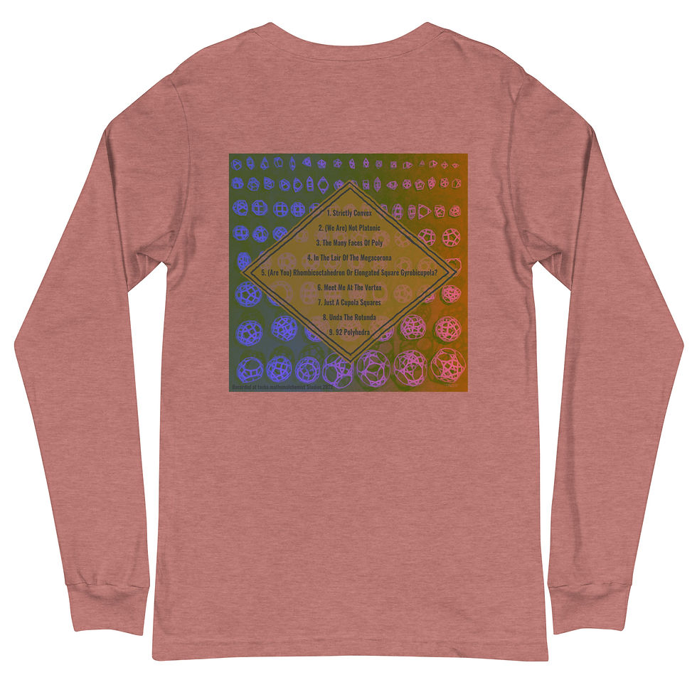 Thumbnail: The Johnson's Solids 92 Polyhedra  DTG Adult size Unisex Long Sleeve Tee