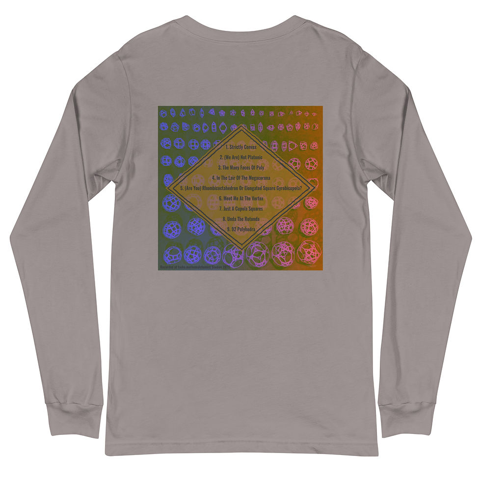Thumbnail: The Johnson's Solids 92 Polyhedra  DTG Adult size Unisex Long Sleeve Tee