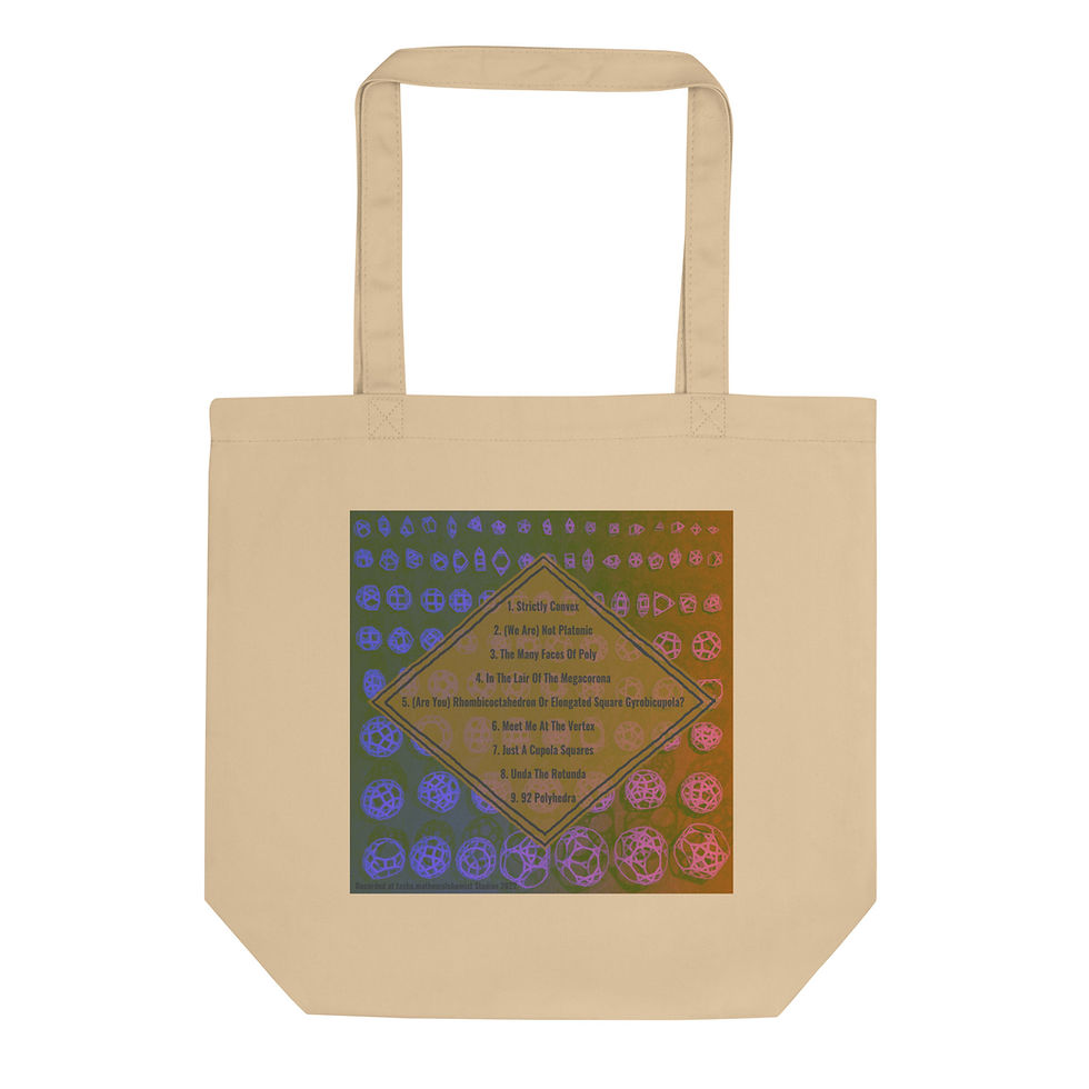 Thumbnail: The Johnson's Solids - 92 Polyhedra LP Eco Tote Bag