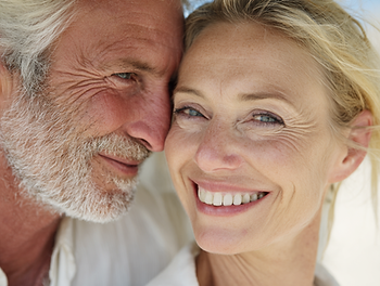 A happy couple in their mid-60s.