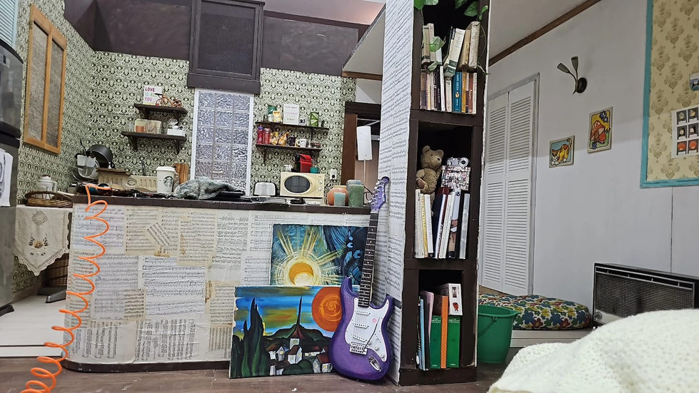 Curating textures and objects to create a lived-in, vintage aesthetic.