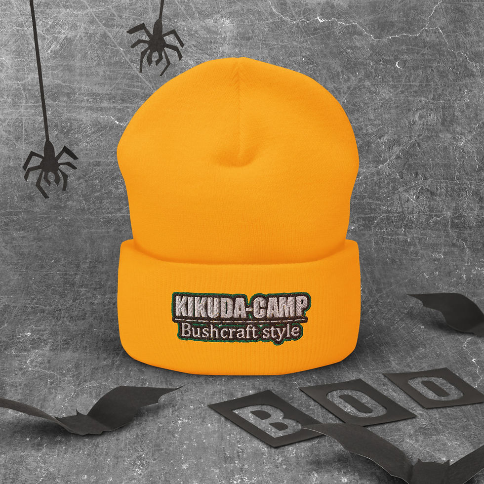 サムネイル： ニット帽 冬用 帽子 KIKUDA-CAMP ロゴ