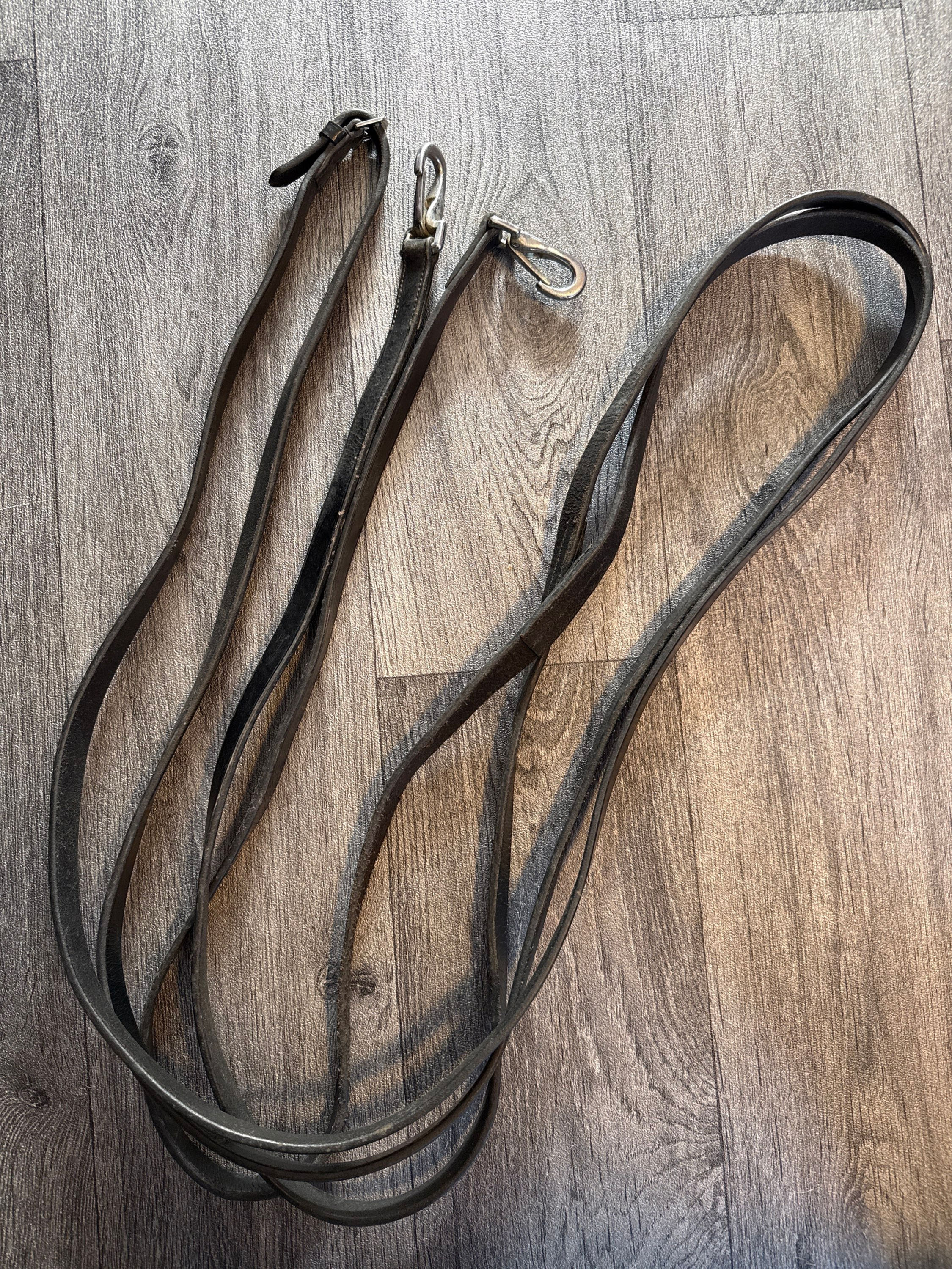 Full Black Leather Draw Reins