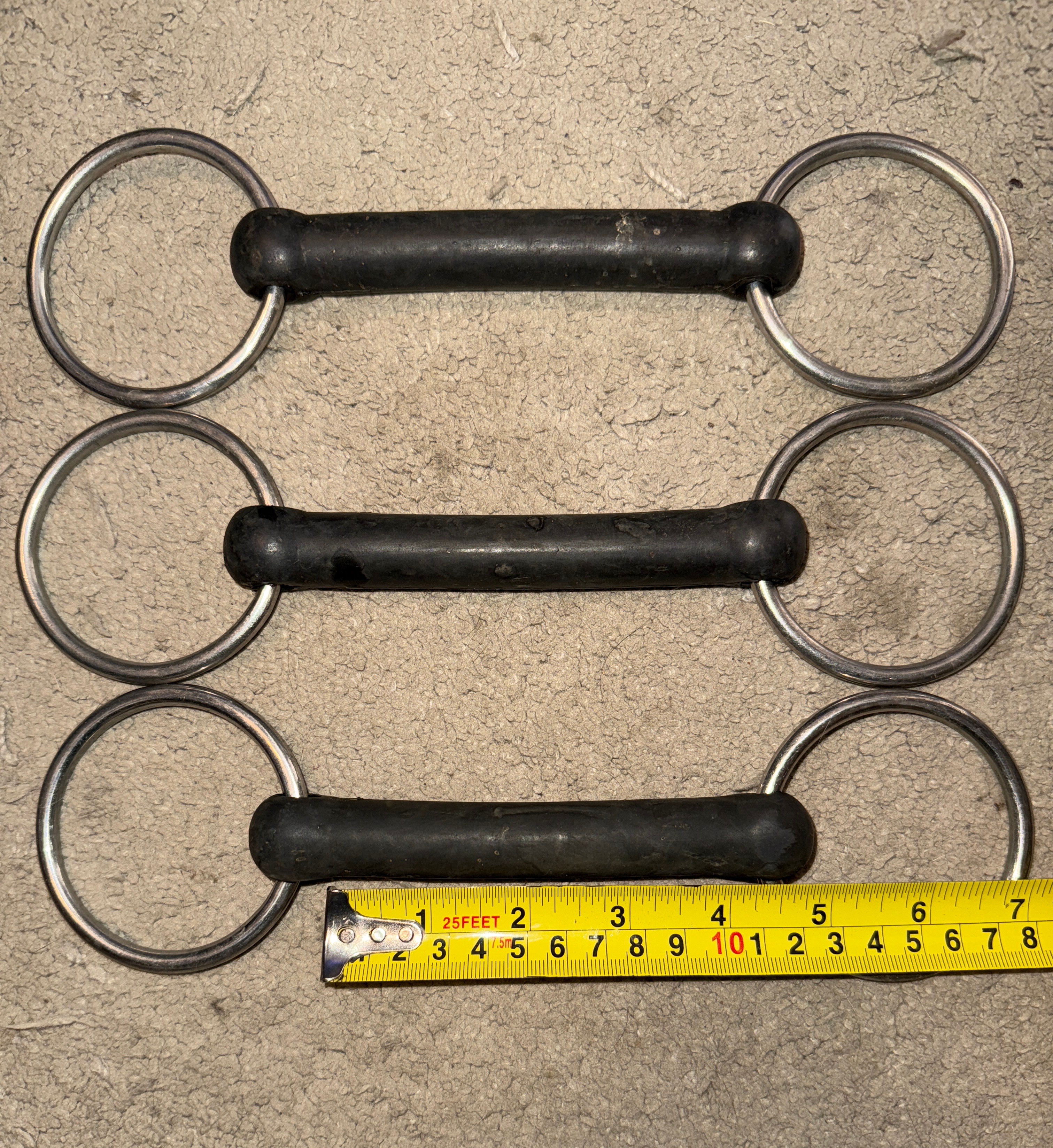 4”/4.25” Flexi Rubber Straight Bar Loose Ring Snaffle Bit
