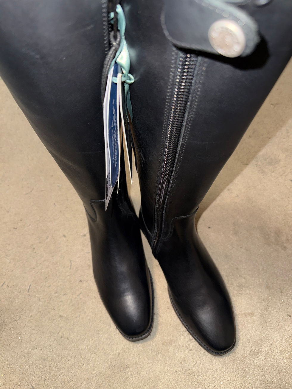 Thumbnail: NEW UK 7 Regular Tall Shires Moretta Vercelli Dressage Boots Black