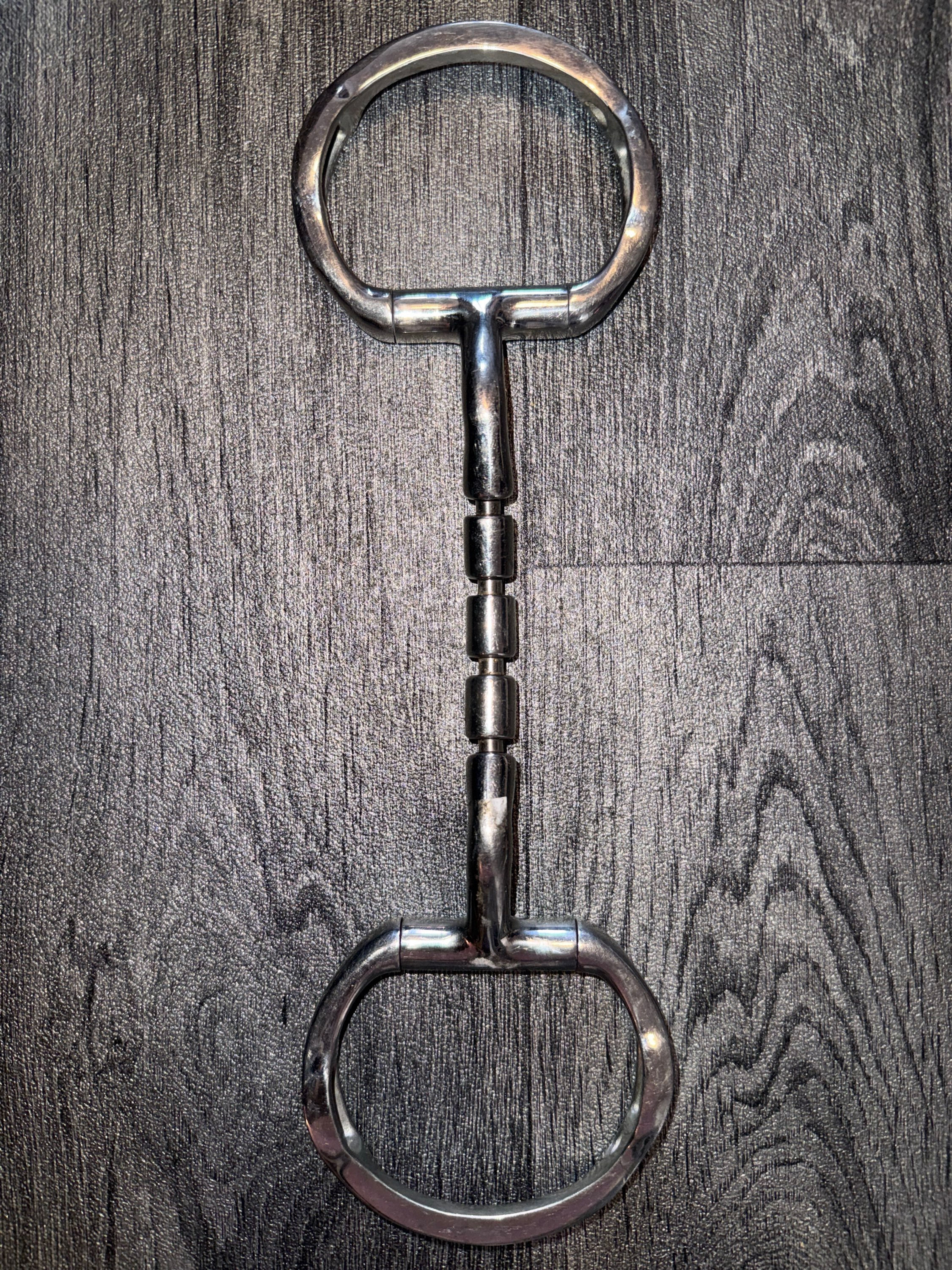 5.5” Myler Triple Barrel Eggbutt Snaffle With Hooks Bit