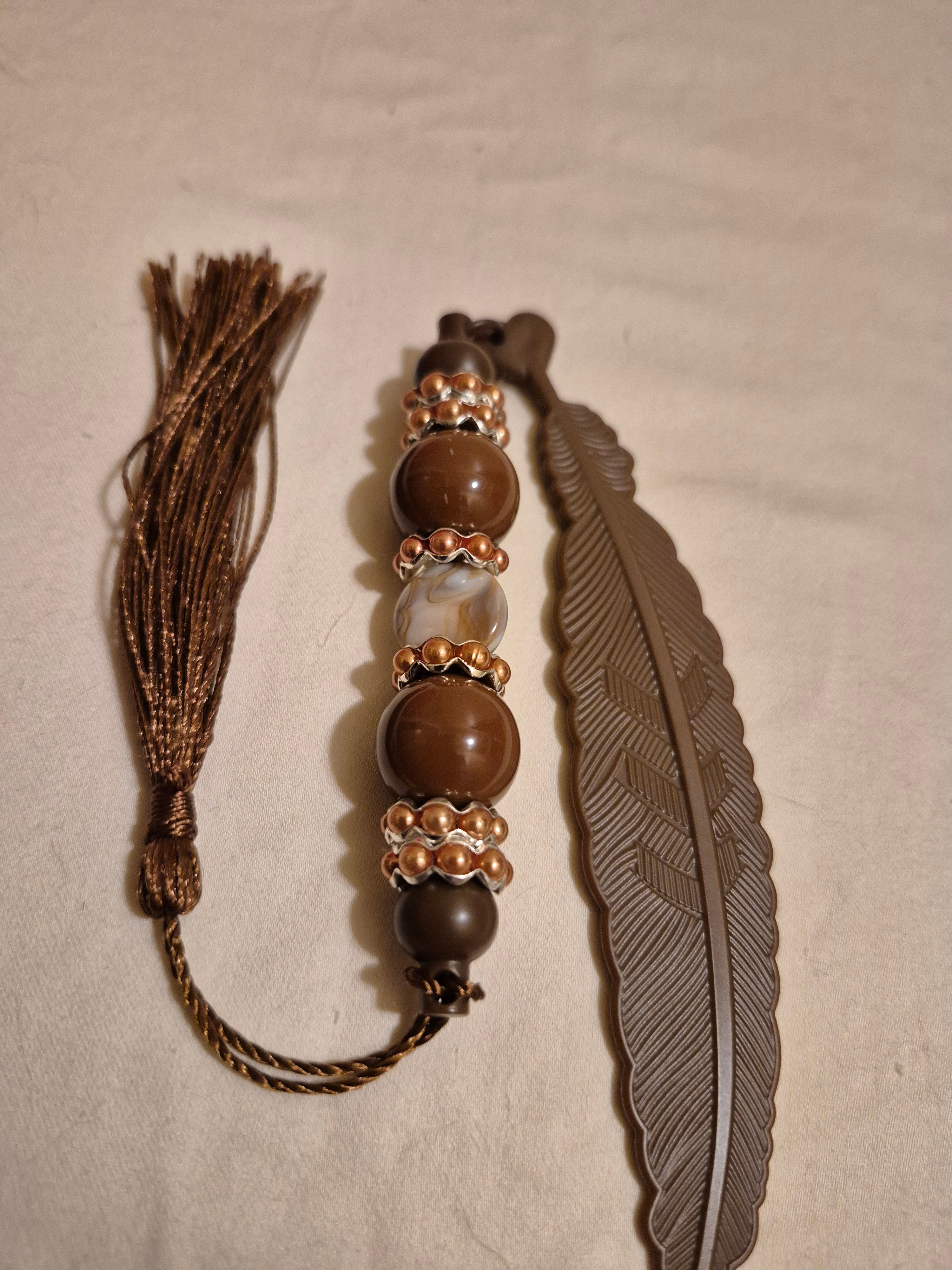 Brown Feather Bookmark