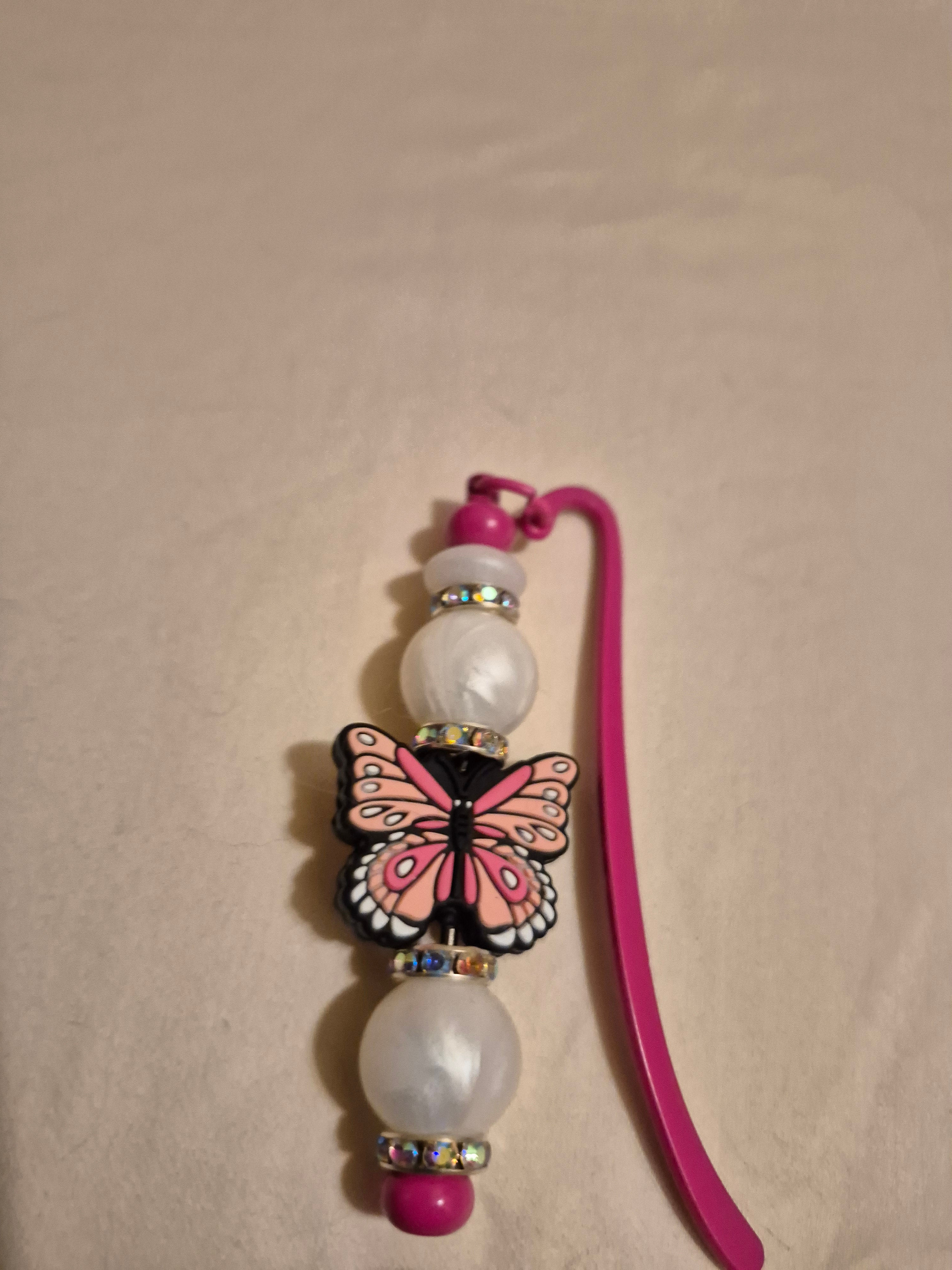 Pink Butterfly on Dark Pink