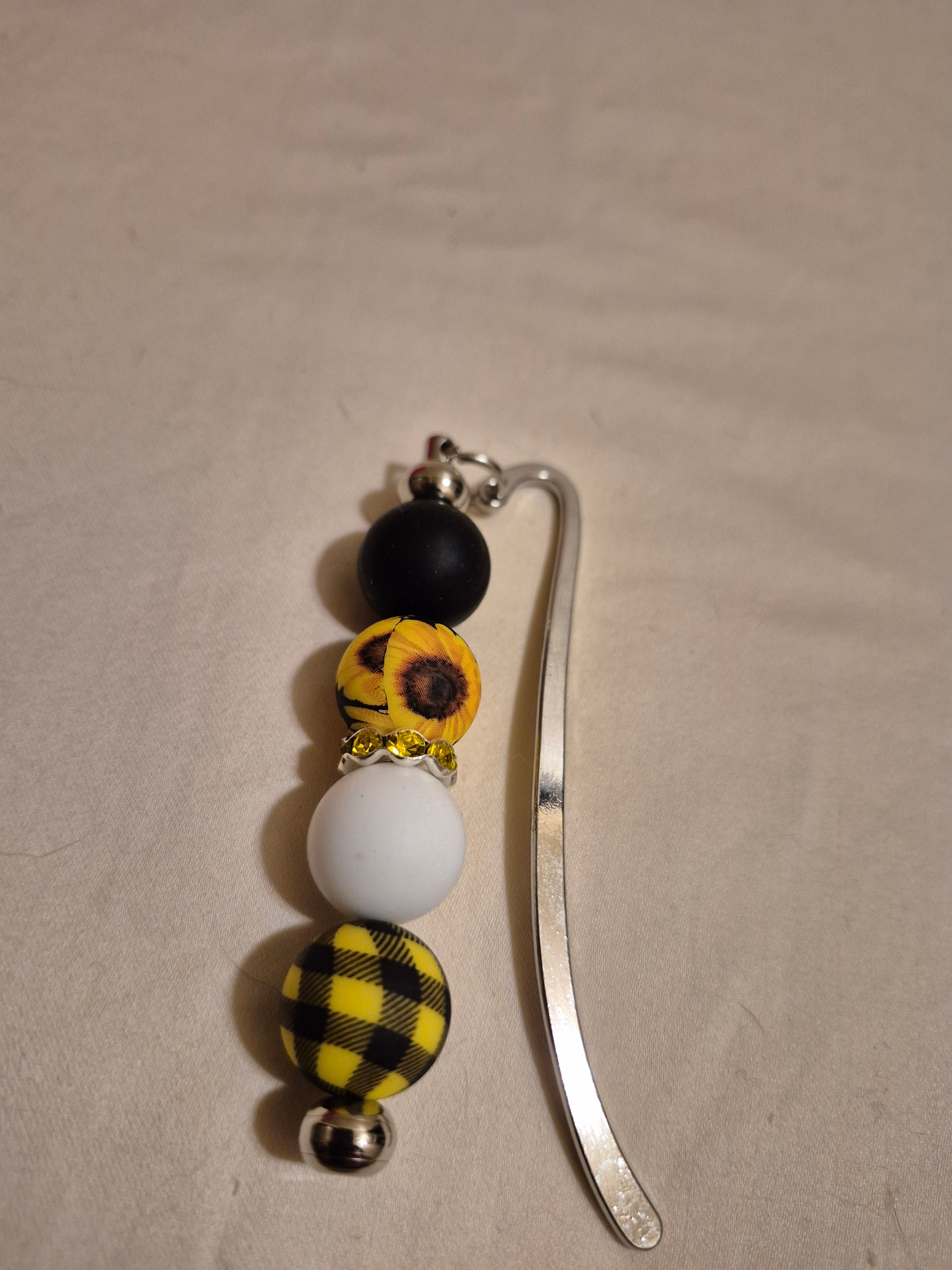 Sunflower on Silver Bookmark