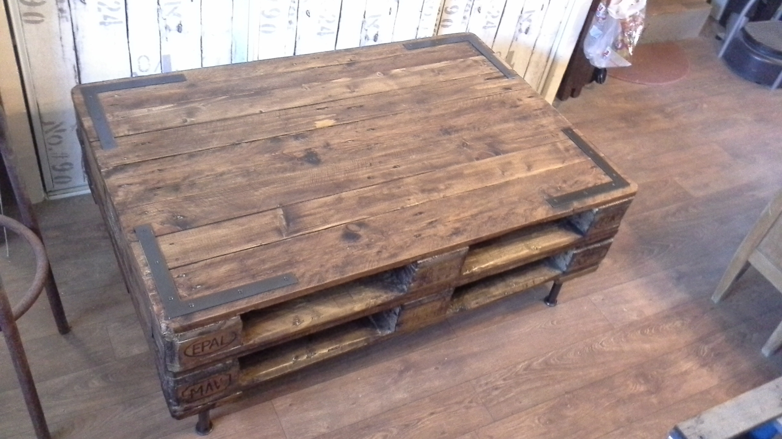 Table basse double palette